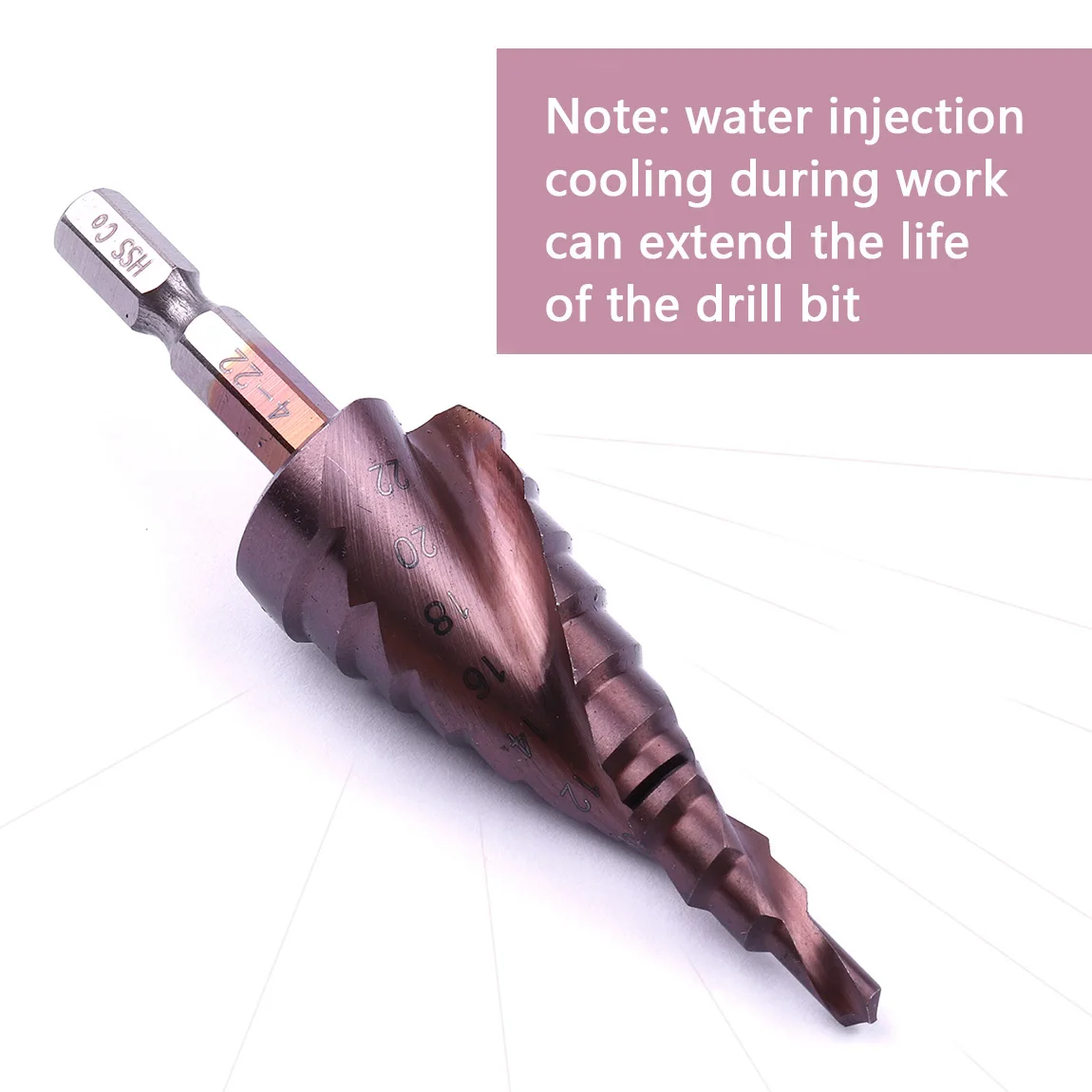 

3pcs High Speed Steel Hex Shank Step Drill Bit HSS Cobalt Spiral Groove Step Cone Drill Bit 3-12mm 4-22mm 6-24mm Core Drill Bit