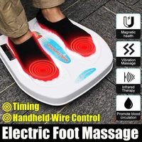 electric foot massager far infrared vibration magnetic heating therapy muscular health care relaxation deep kneading massage