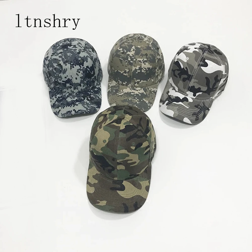 

New fashion High Quality Camouflage Baseball Cap Women Men Dad hat Casquette Snapback Brim Caps Bones Hip Hop Hats Men Gorras