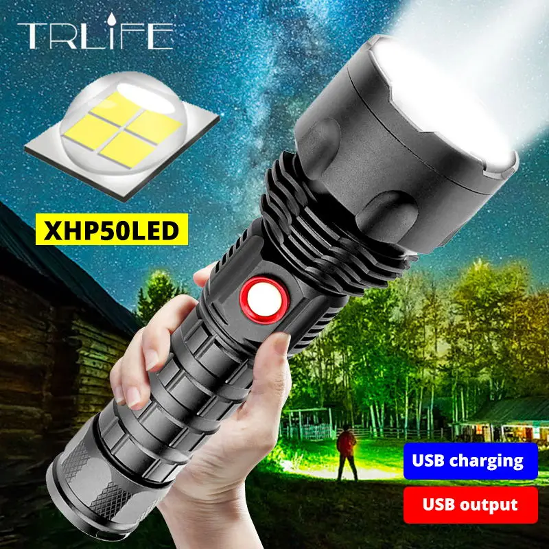 Ультра яркий светодиодный светильник Xlamp XHP50.2 водонепроницаемый 5 режимов