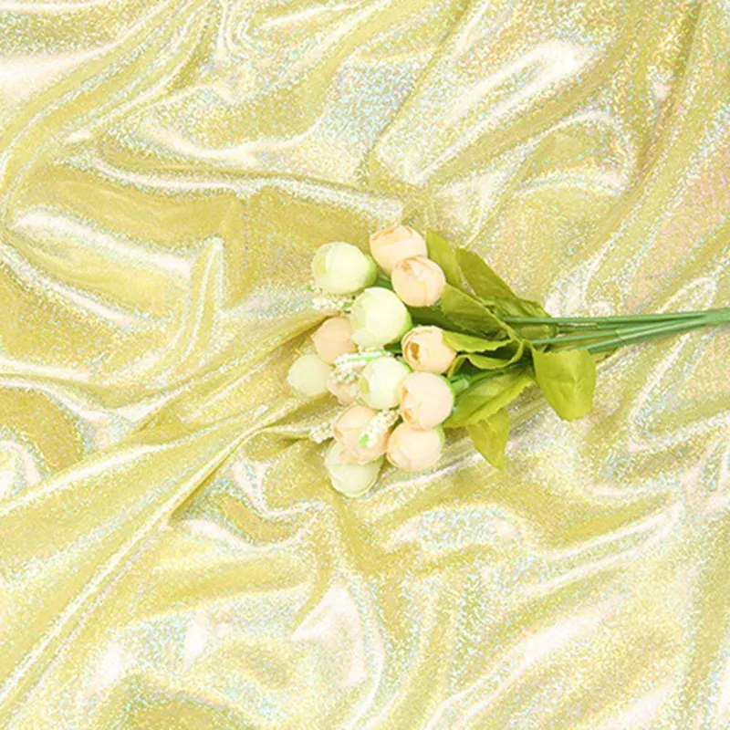 Флуоресцентная ткань 70*100 см лазерный стрейч вязать красочные блестящие тканевые