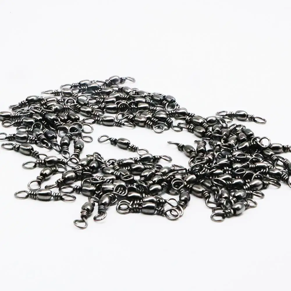 50-100pcs/box Fishing Swivel Barrel Rolling Connector 4# To 16# Hook Bearing Accessories Tackle | Спорт и развлечения