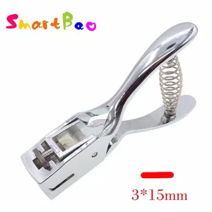 Дырокол Овальный 3 мм х 15 мм на бумагу или ПВХ карту ручной для защиты телефона