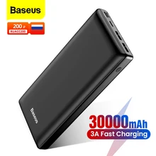 Baseus Power Bank 30000mAh Powerbank USB C Fast Poverbank For Xiaomi iPhone 12 Pro Portable External Battery Charger Pover bank