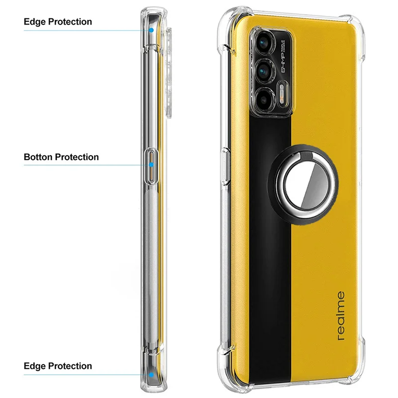 clear case for realme gt 5g finger ring cover realmi 8pro soft silicone phone cases realme 8 pro oppo realmi gt 5g case free global shipping