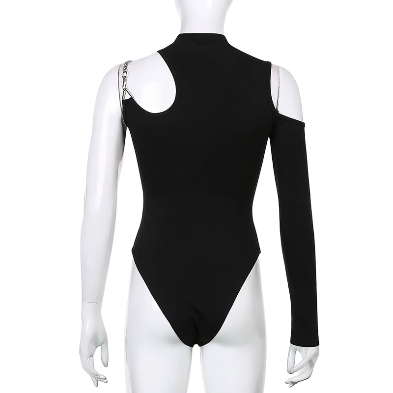 

Sexy Cut OutTop Bodysuit Women 2021Single Sleeve Female High Waist One Piece Party Club Bodies Top Femme Open Crotch Streetwear