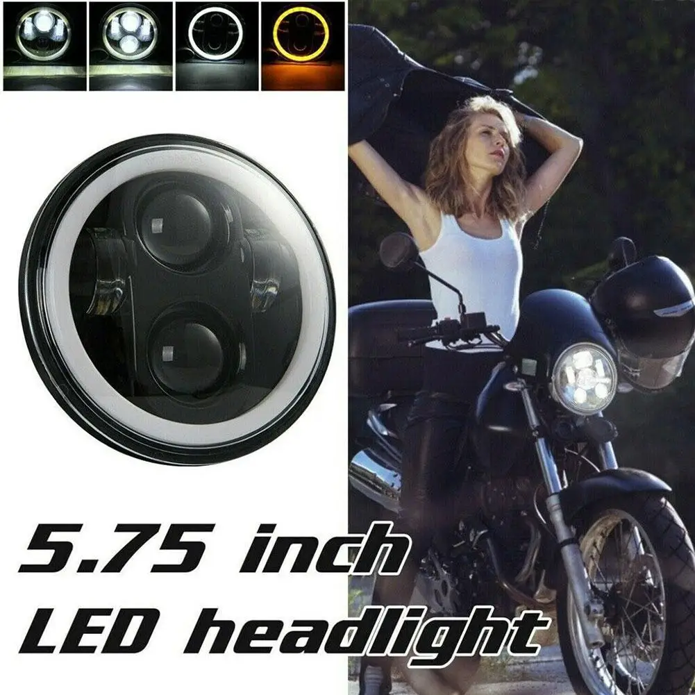 

LED Car Headlight 5.75 Inch Angel Eye Headlight Motorcycle High Waterproof For Auto Headlight Dustproof Led Refitting Brigh L0B1