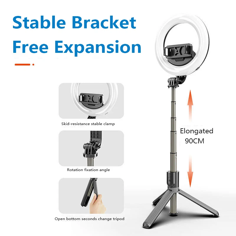 Wireless Bluetooth Selfie Stick For IPhone 11 Pro 7 8 Samsung Galaxy Foldable Handheld Monopod Shutter Remote Control Tripod | Электроника