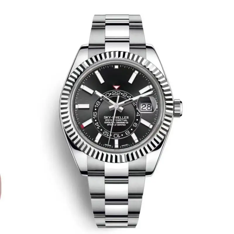 

Brand Luxury New Business Mens Watch Automatic Mechanical Stainless Steel Bracelet 42mm Quadro Masculino Homens Sapphire Watches