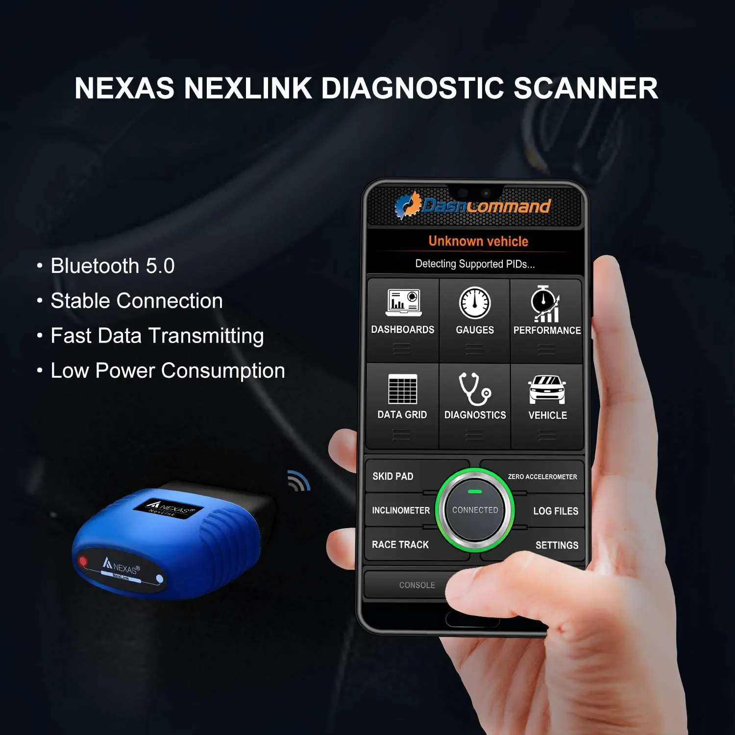NEXAS NexLink OBD2 сканер Bluetooth 5 0 Автомобильный считыватель кодов EOBD OBD 2 диагностический