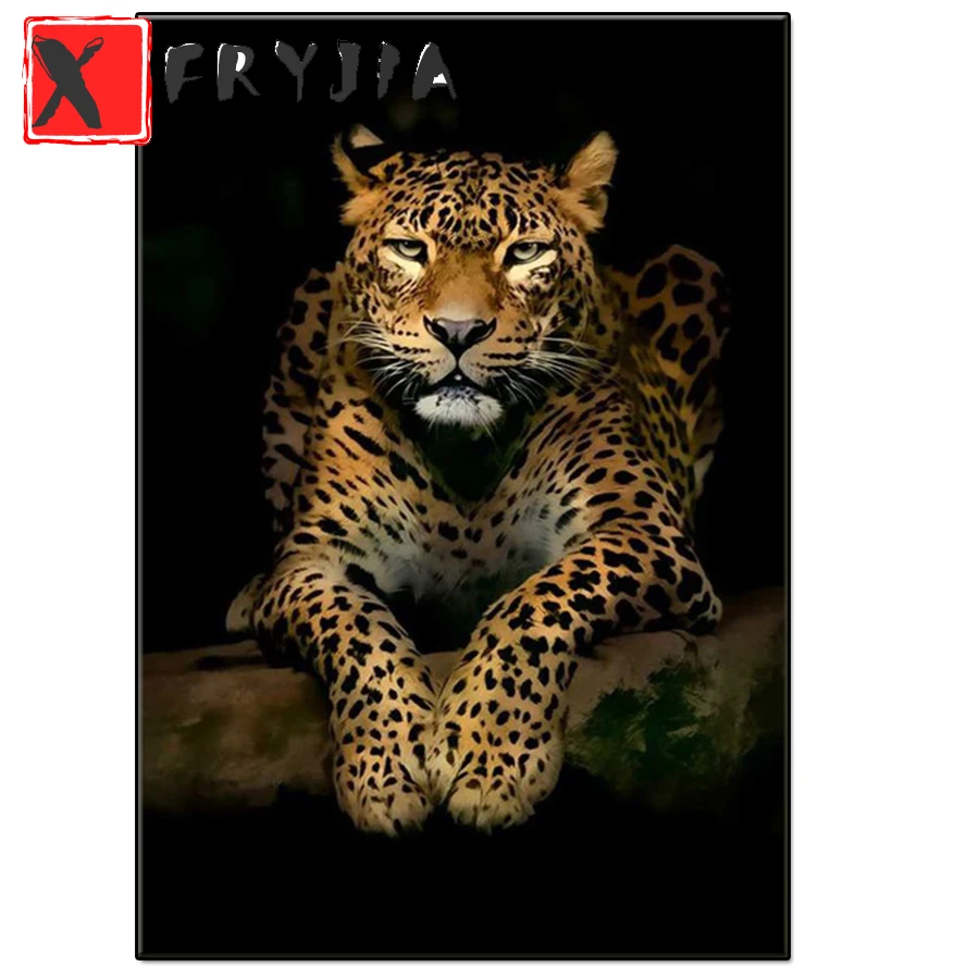 

diamond painting Golden leopard diamond embroidery full square/round drill puzzles gifts for the new year 2021 home decoraton