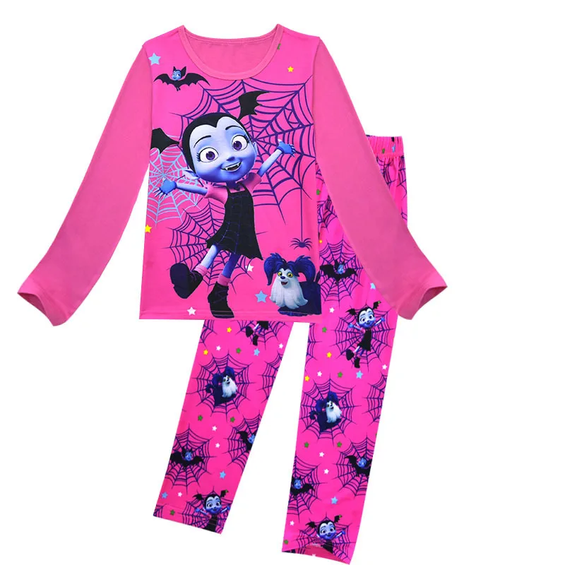 Детские пижамные комплекты для девочек; Пижама vampirina; детская пижама; Пижама vampirin; одежда для сна; домашняя одежда; детская пижама с героями мультфильмов; комплект одежды на Хэллоуин