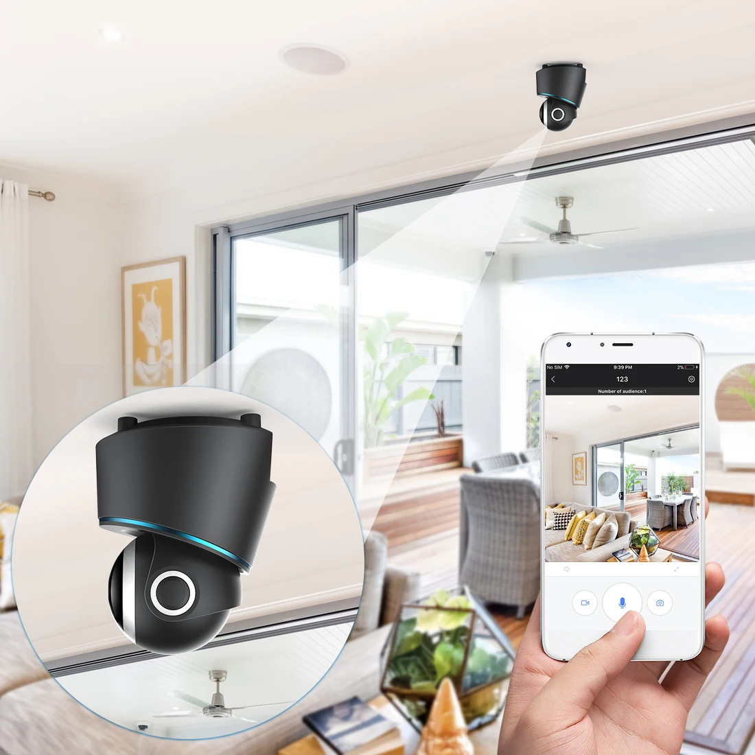 Беспроводная ip камера FREDI Радионяня 1080P Wi Fi инфракрасная видеонаблюдения с ночным