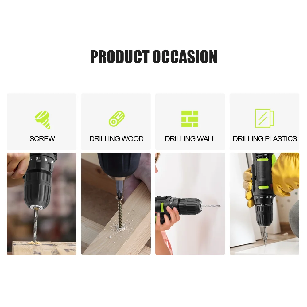 Аккумуляторная дрель 21 в 18 2 скорости электрическая крутящий момент литиевая