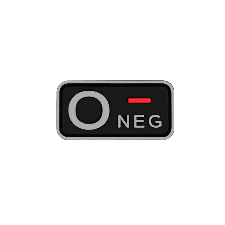 44 3D ПВХ A+ B+ AB+ O+ Положительный POS A-B-AB-O-отрицательный NEG Тип крови группа патч тактический боевой патчи военные резиновые значки - Цвет: 44