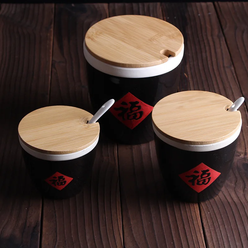 Креативный керамический цилиндр благословения с крышкой маленький резервуар