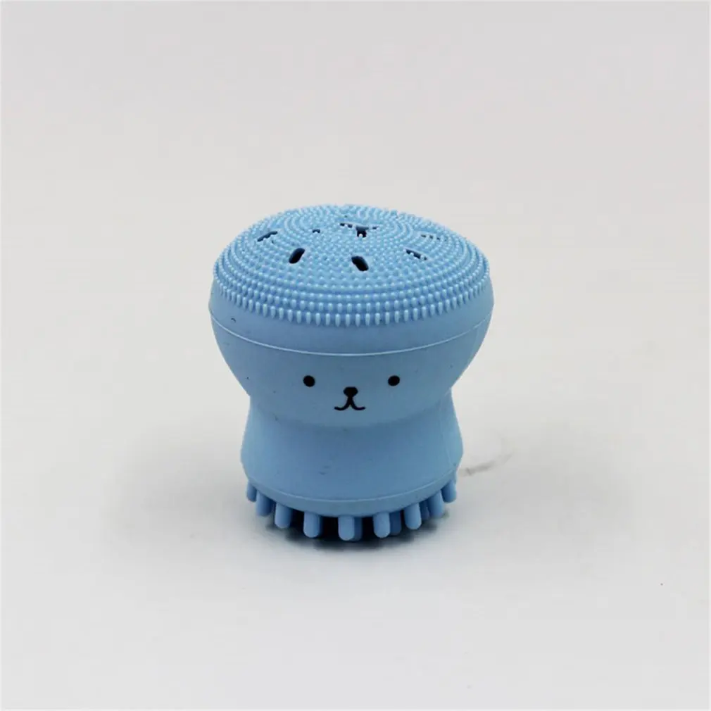 

1 piece Cute Octopus Face Cleaner Hand Wash Exfoliating Pink Brush Cleaning Pad Facial Cleanser SPA Skin Tool