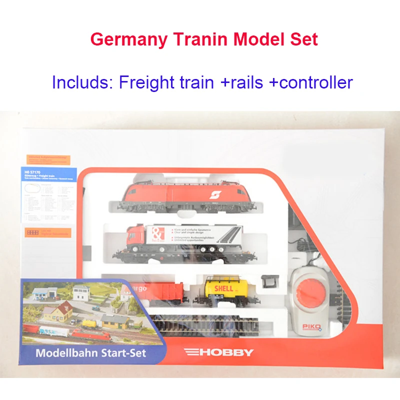 

Немецкий поезд, модель 57170, Электрический локомотивный грузовик * 3 + направляющие + контроллер, игрушки для мальчиков