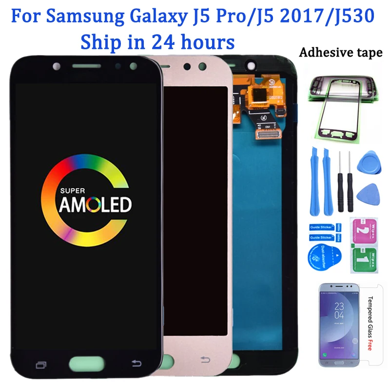 

ЖК-дисплей Super Amoled для Samsung Galaxy J5 pro 2017 J530 J530Y J530F, ЖК-дисплей с сенсорным экраном и дигитайзером в сборе