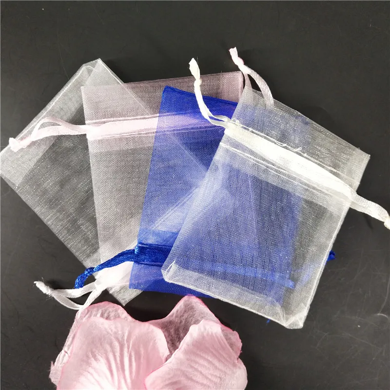 50 шт. ювелирных изделий мешки из органзы подарочные пакеты для упаковки холст