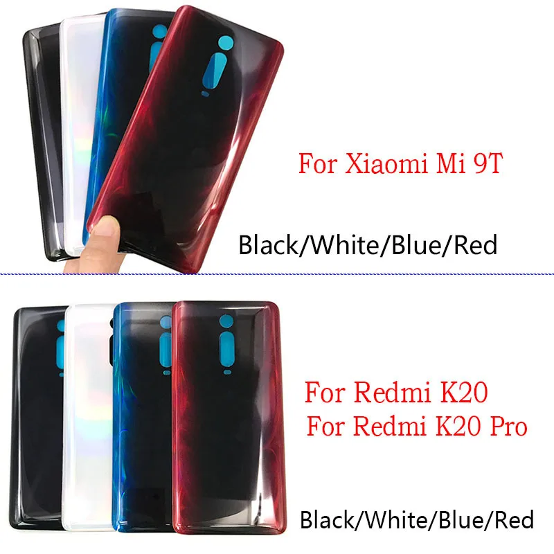 

Новинка, задняя крышка аккумулятора для Xiaomi Mi 9t / Redmi K20 Pro, стекло, Замена задней двери, наклейка на корпус с логотипом
