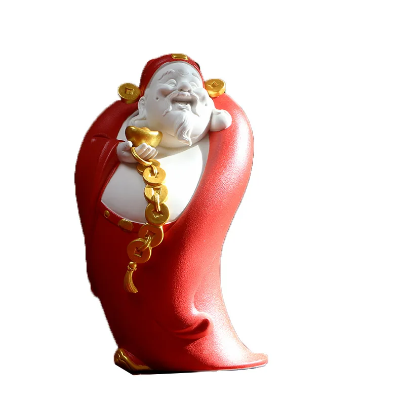 

Китайская керамика, статуя бога богатства, аксессуары для украшения дома, офисный магазин, открытые подарки, статуя на удачу, украшение для ...
