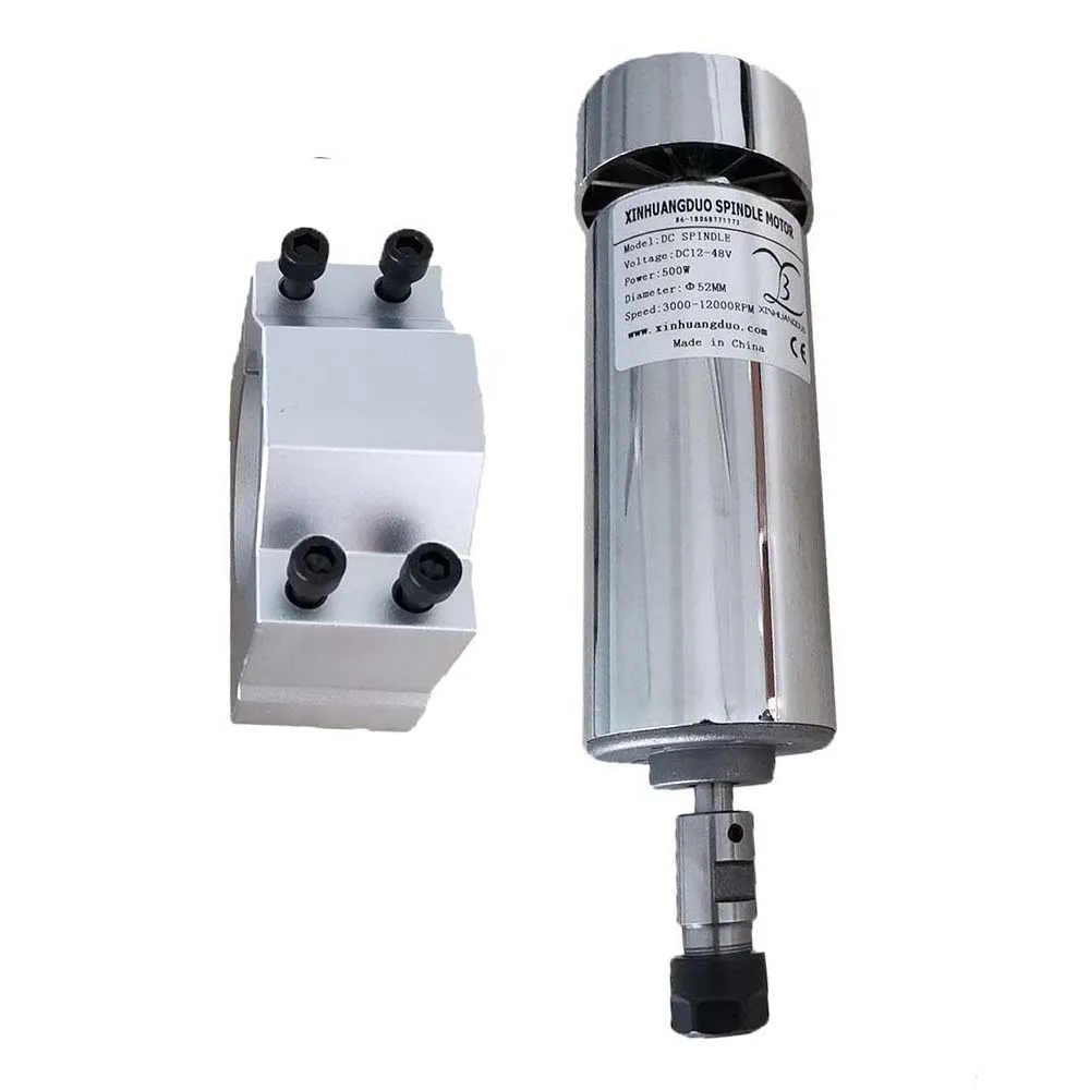 500W Spindle-support С воздушным охлаждением 200 W/300 W/400 W/500 Вт DC мотор шпинделя для ребенка от 12 до 48V DC собрать+ УФ-фильтр 52 мм с зажим Кронштейн приспособление для печатная плата ЧПУ-станка ER11 - Цвет: 500W Spindle-support