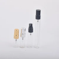 20pcslot 2ml 3ml 5ml 10ml portable glass perfume bottles atomizer portable contenitori cosmetic vuoti with aluminium pump