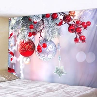decorative hanging ball christmas tapestry bedroom living room wall hanging tapestry home decor xmas mat for christmas new year