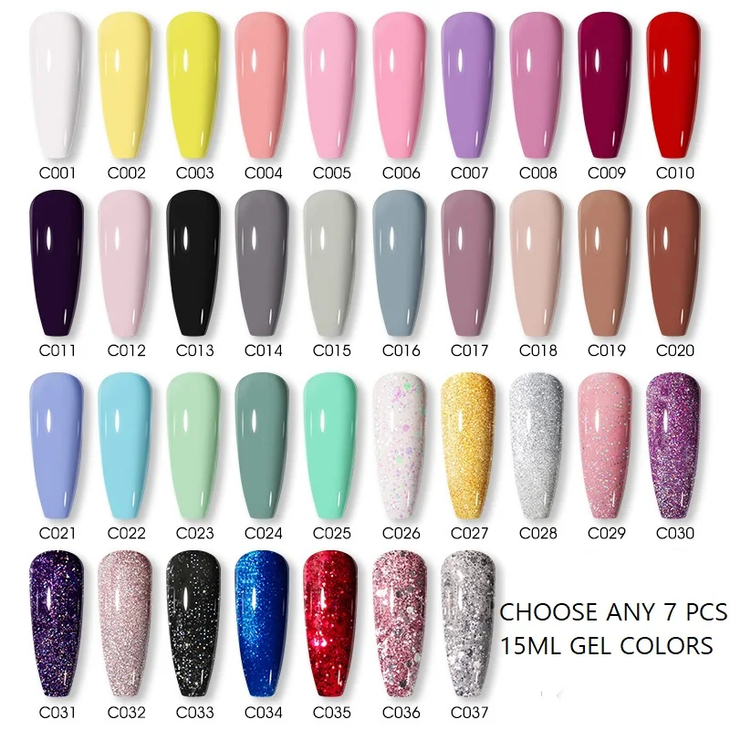 (Выберите 7) Розалинд 15 мл набор гель-лаков для ногтей маникюра био-Гели Soak off УФ