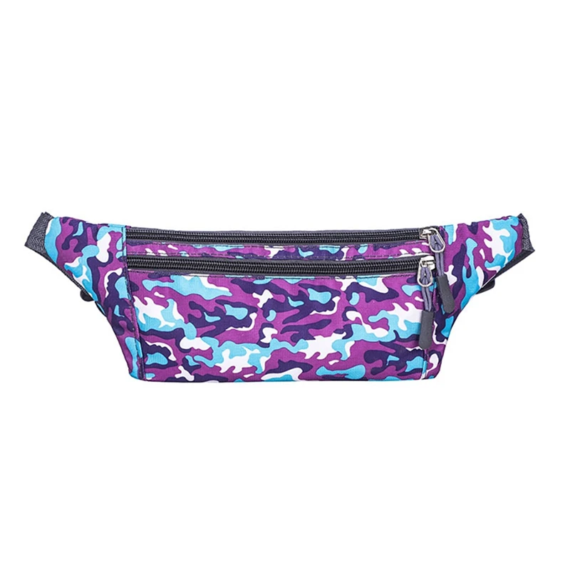 

Unisex Fanny Pack Travel Bum Bag Jogging Waist Belt Walking Holiday Phone Pouch Headphone Hole Outdoor Sports Pockets