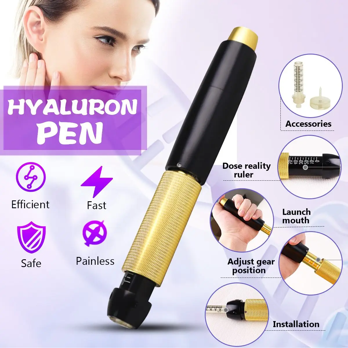 0 5 чистая гиалуроновая впрыска Ручка массажный распылитель перо высокое