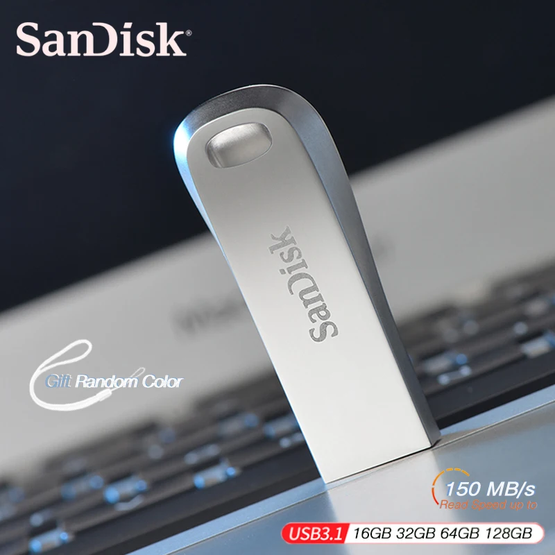Двойной Флеш накопитель SanDisk флэш 128 ГБ до 150 МБ/с. скорость чтения CZ74 64 32