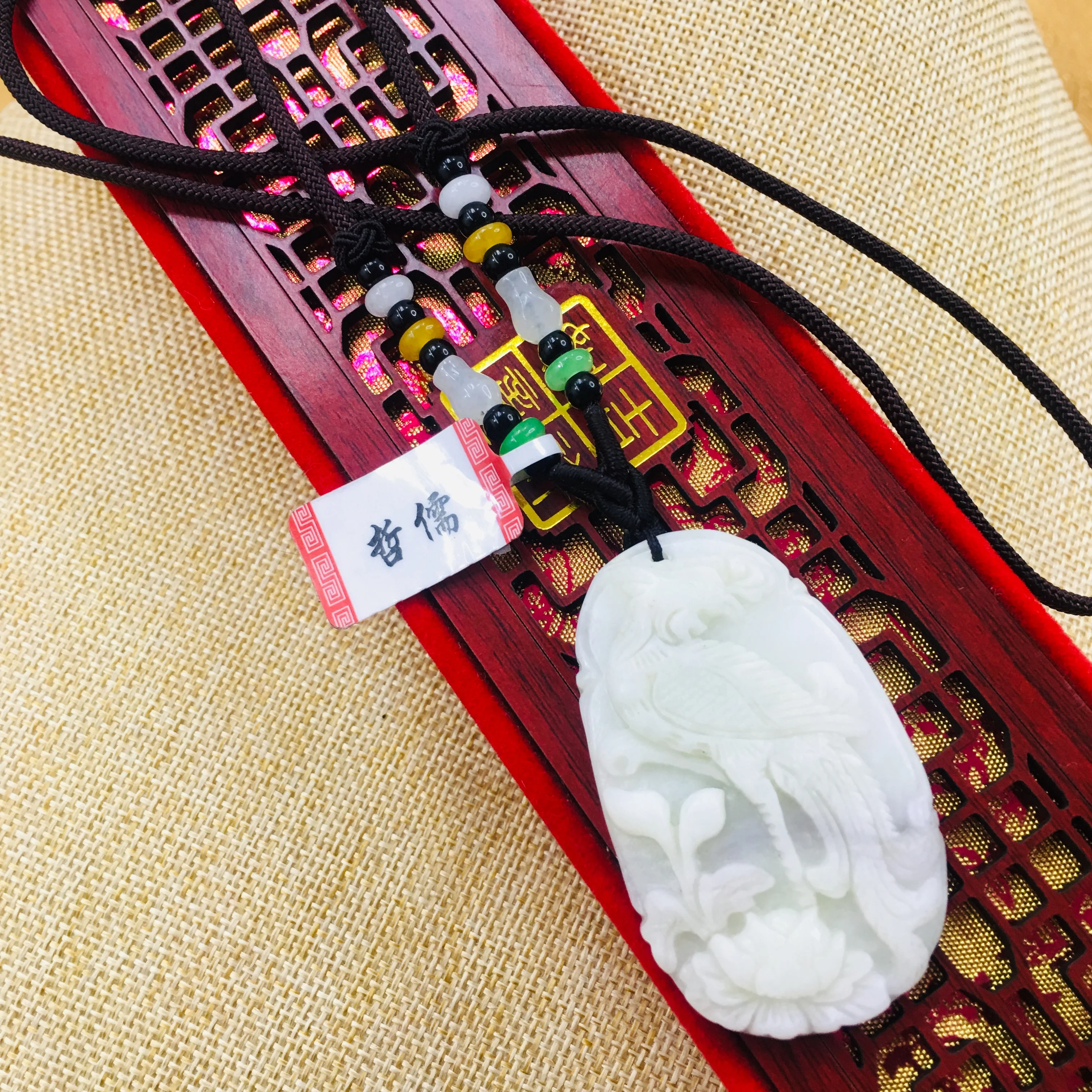 Натуральный Guizhou Cuiyu ручной работы светло зеленая птица Король Ожерелье Феникса