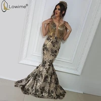 2020 dubai arabia mermaid evening dresses with beading lllusion muslim robe de soiree prom party gowns