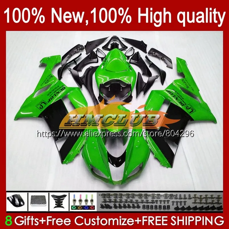 

Корпус для KAWASAKI NINJA 600CC ZX 6R ZX-636 ZX6R 07 08 76No.22 ZX-6R ZX600 ZX636 ZX 636 6 R 2007 2008 Обтекатели зеленый черный