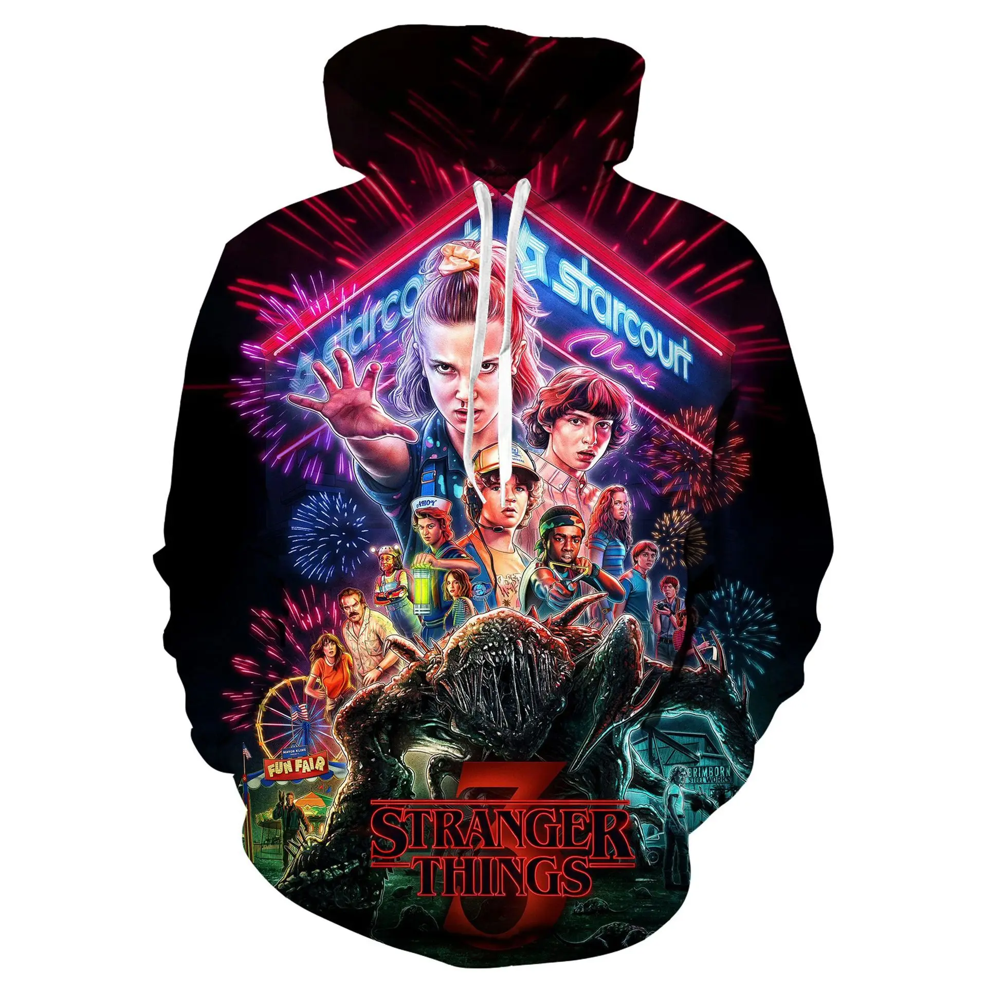 

Dropship 2021Hot Men's Hoodie Stranger Things Season 3 Sweatshirt Tv Series Stranger Things 3d Print Winter Warm Hoodies Tops