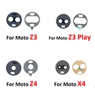 Объектив заднего стекла для Moto G9 Pus X4 Z4 Z3 Play G8 Power Lite One Fusion Hyper