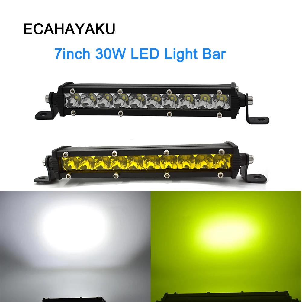 ECAHAYAKU 1 шт. 30 Вт тонкая Светодиодная панель рабочего света 7 дюймов для