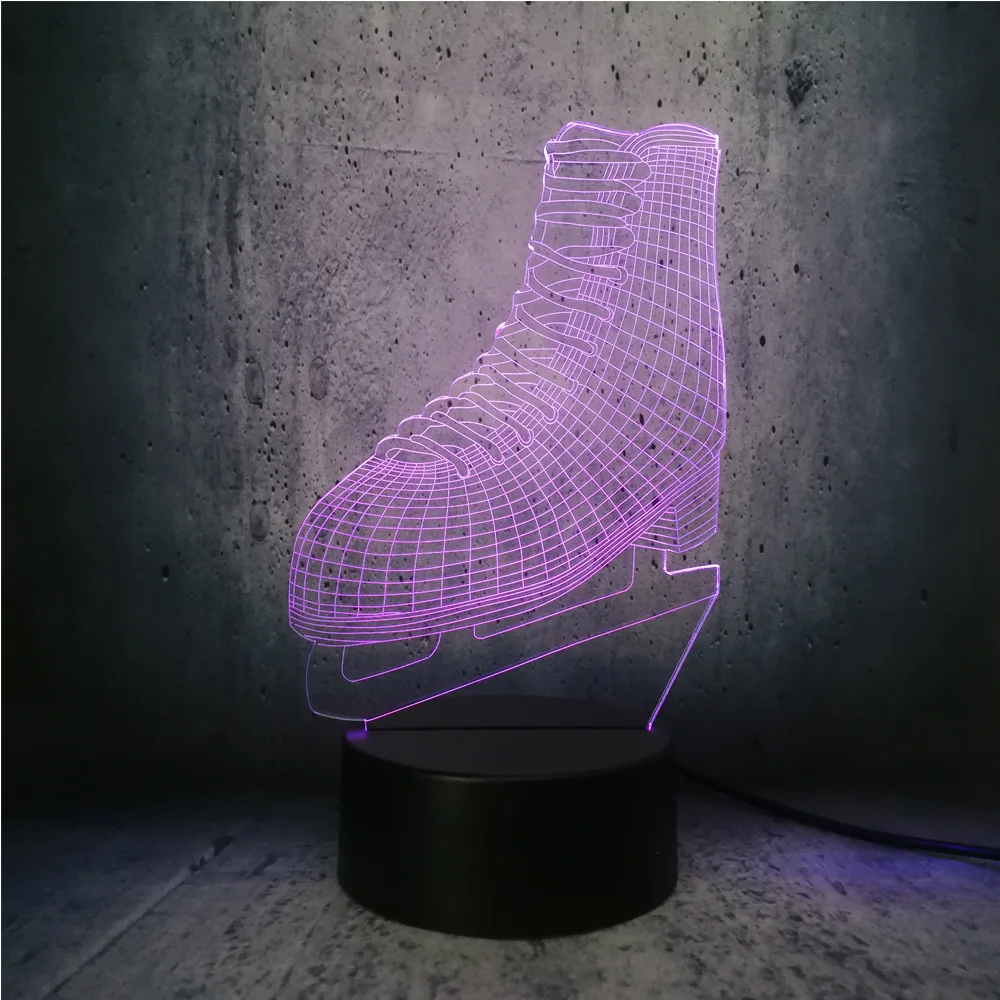 Новинка обувь для хоккея и скейта с лезвием льда светодиодсветодиодный лампа 3D