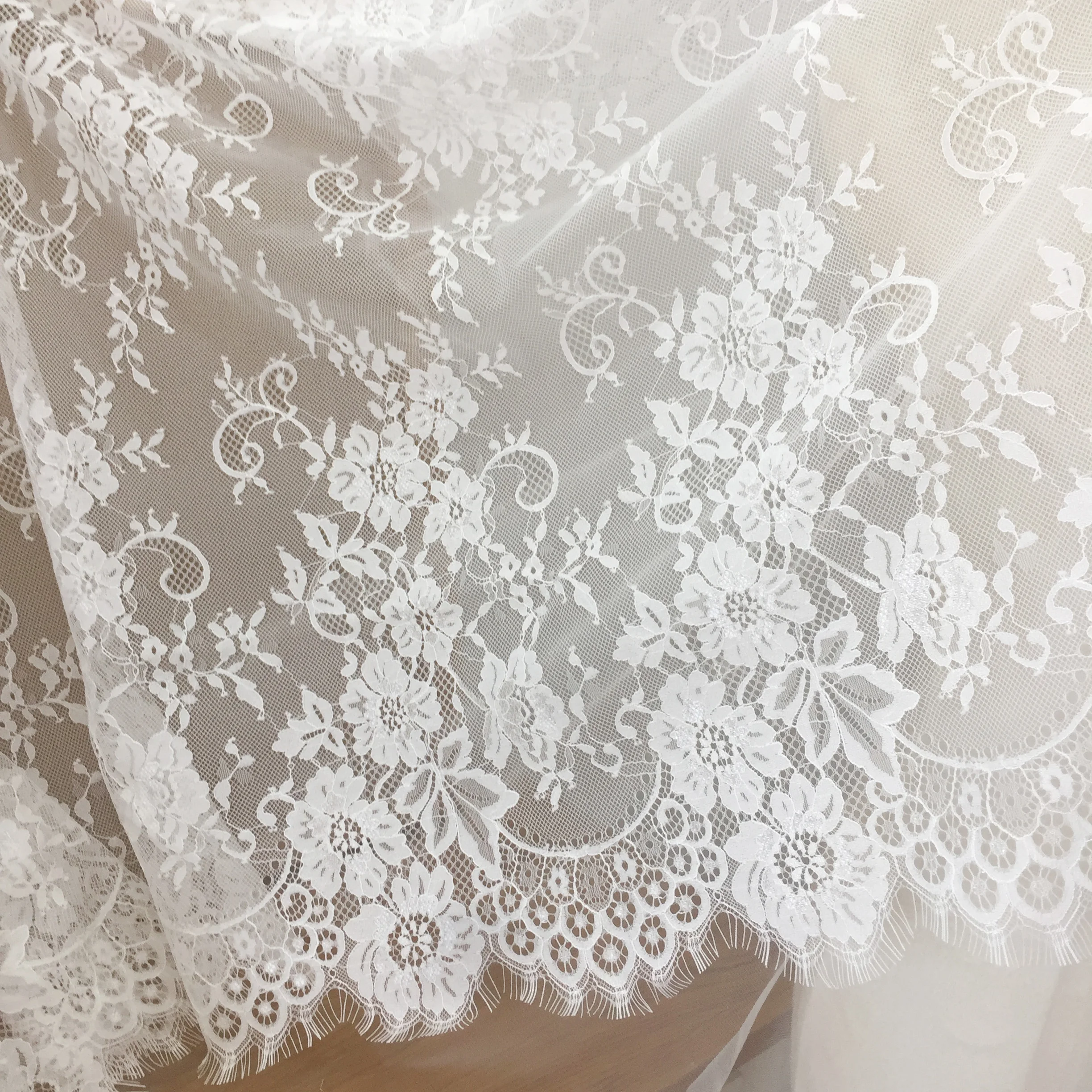 Кружевная ткань Шантильи Eyalsh шириной 75 см 3 м/лот изысканная кружевная вышивка