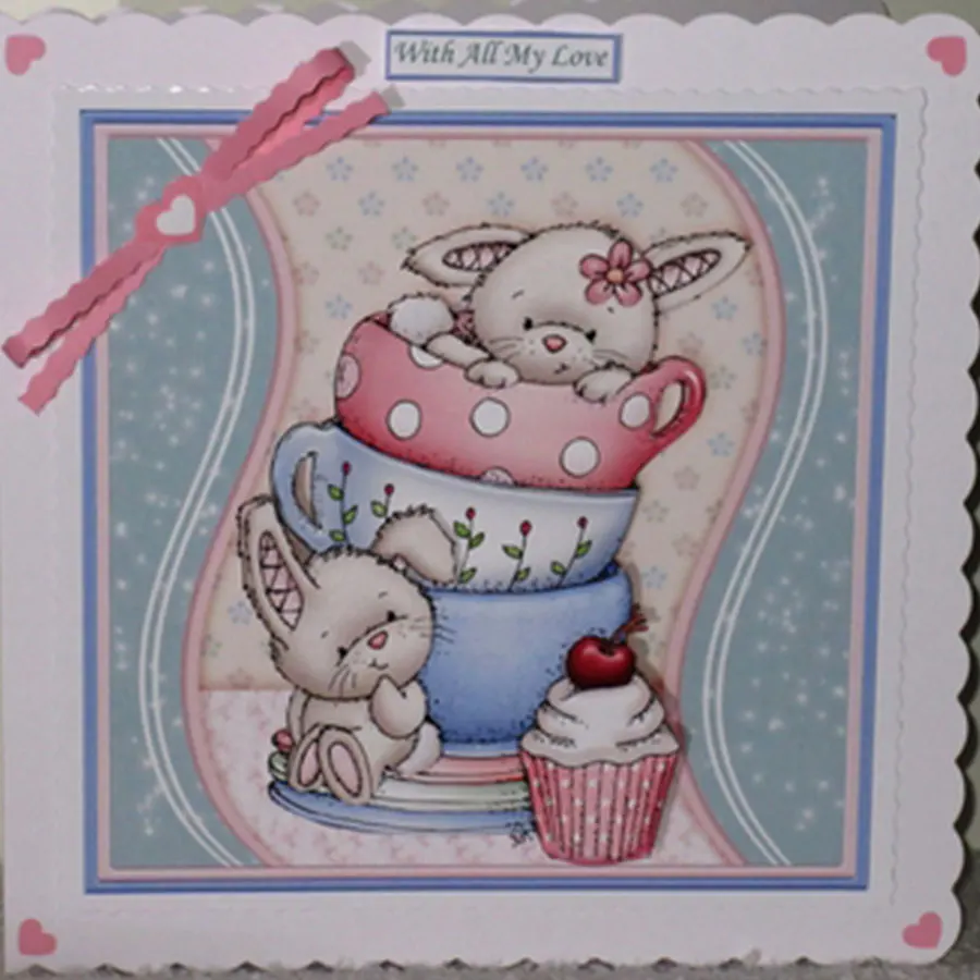 metal cutting dies frames die cuts For card making DIY scrapbooking nouveau arrivage Cute mouse bathing | Дом и сад
