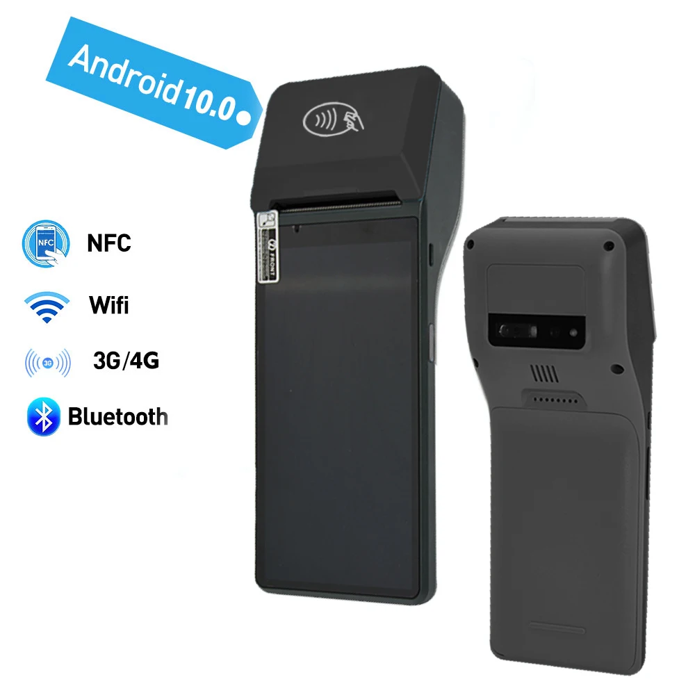 6 дюймов 2G/16G Android 10 0 мобильный платежный терминал поса с 2D сканер отпечатков