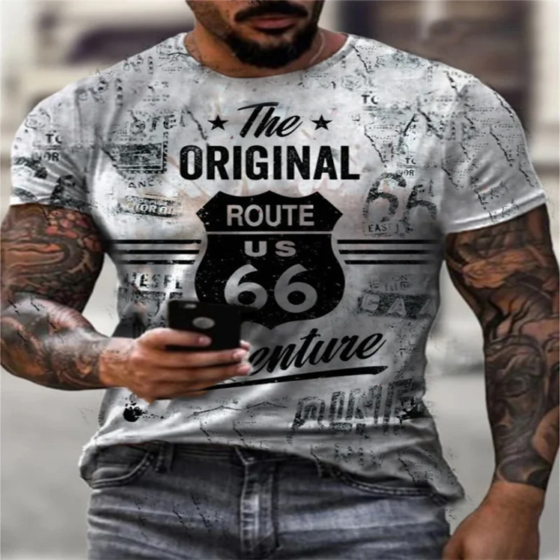 Модный уличный модный мужской топ с коротким рукавом 3d 66 серый стиль хип-хоп