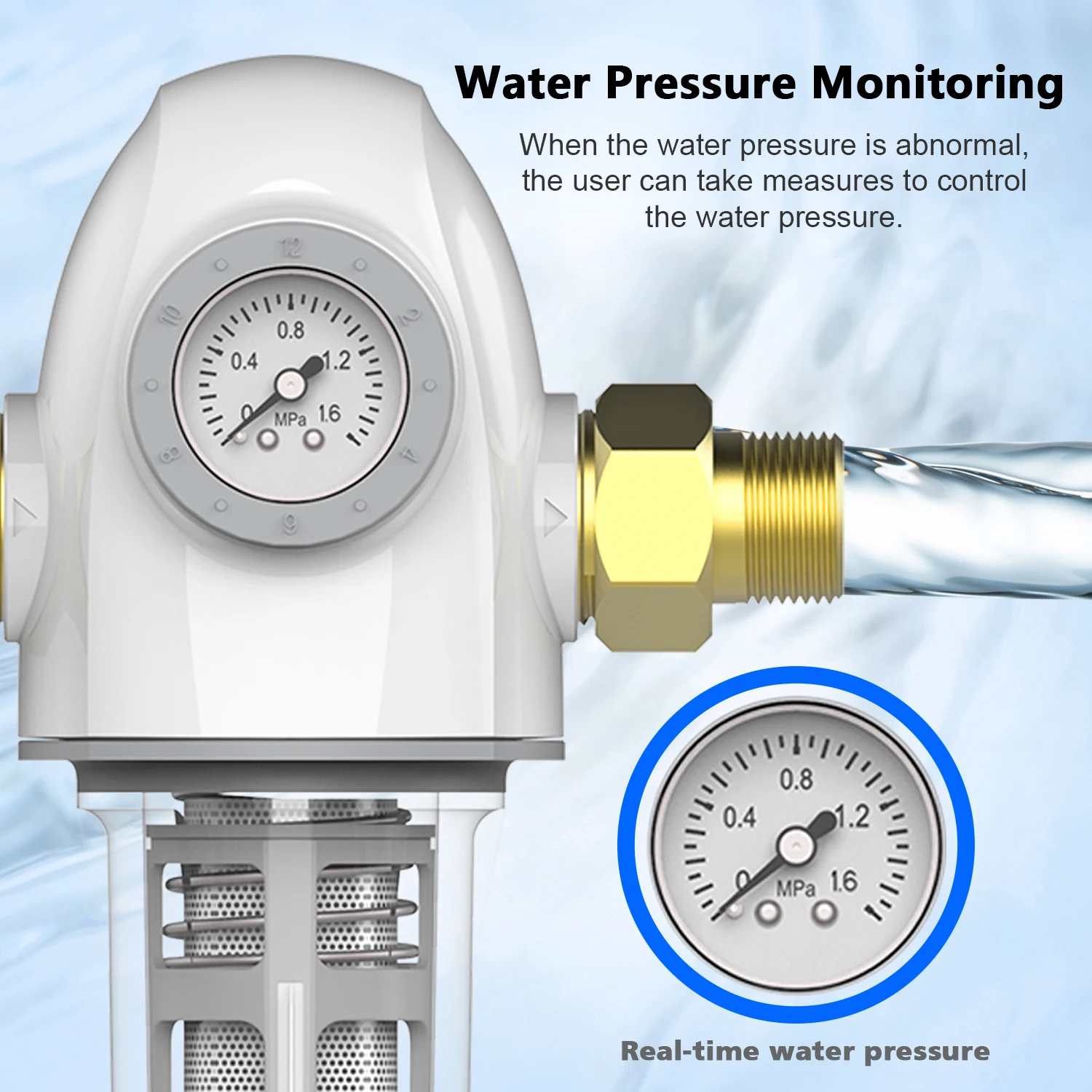 althy pre auto2 automatic flushing backwash prefilter spin down sediment water filter central whole house purifier system free global shipping
