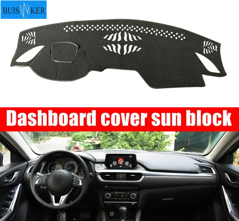 

Анти-УФ крышка приборной панели коврик панель DashMat Dash солнцезащитный инструмент защита ковра автомобильные аксессуары для Mazda Atenza 2017 2018 2019