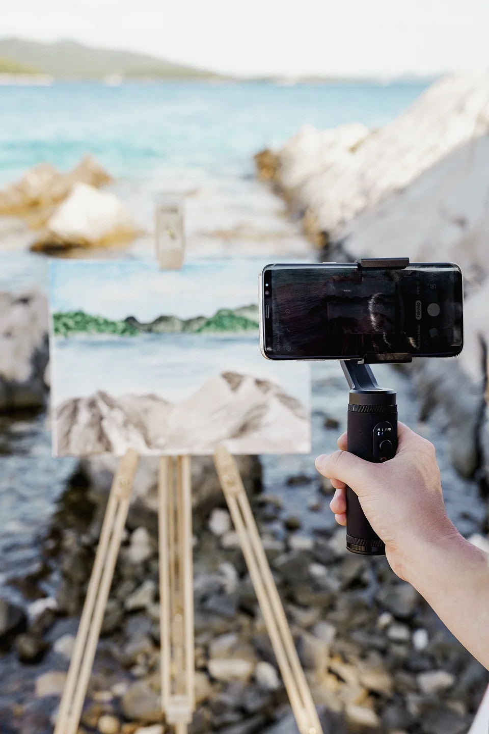 Zhiyun Smooth 4/Q2 3-осевой Карманный карданный стабилизатор для смартфона для iPhone XS XR X 8Plus и huawei& XiaomMi Gopro экшн Камера