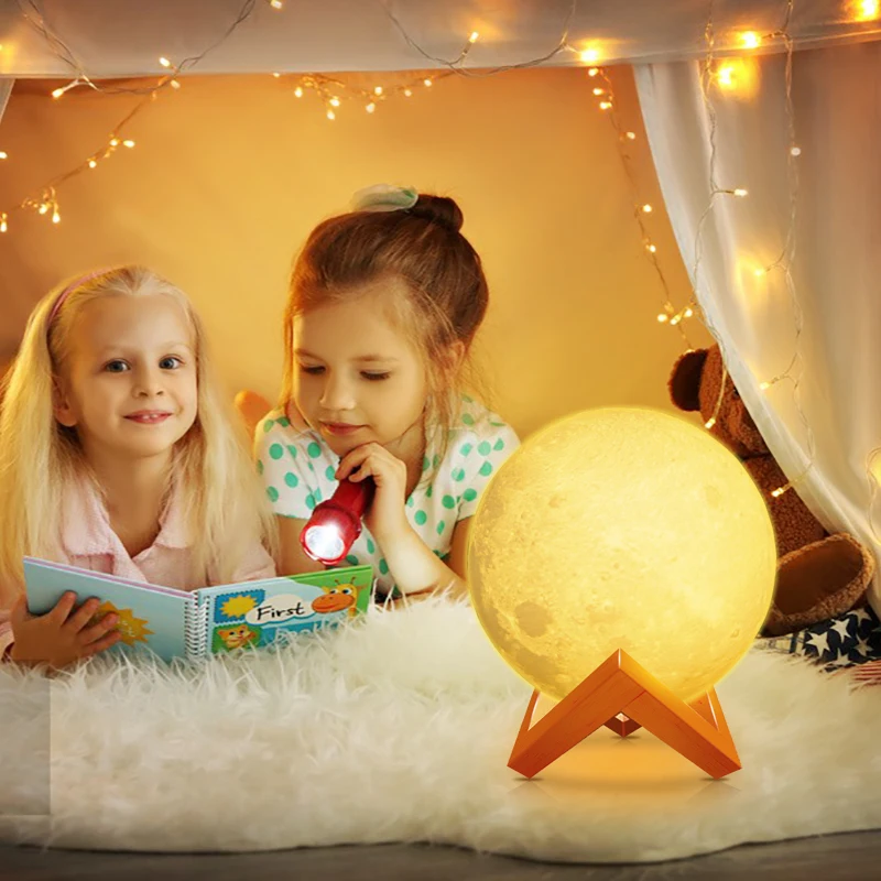 Лампа в виде Луны для прямой поставки ночник спальни домашние украшения 3D печать