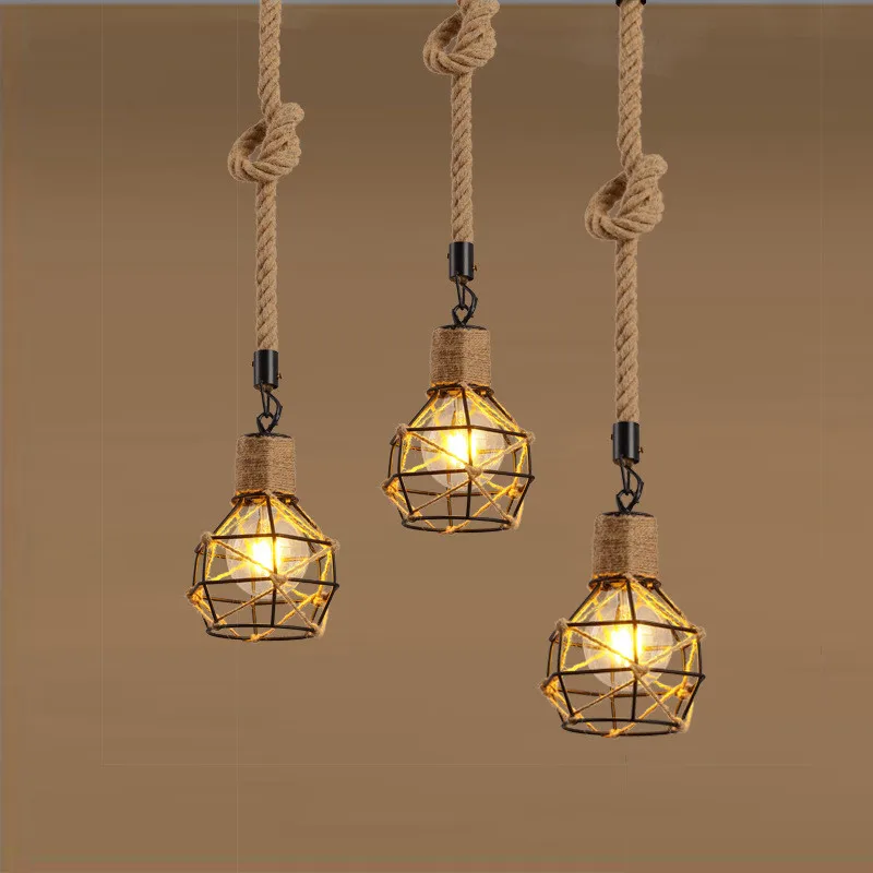 Винтажная светодиодная Подвесная лампа в стиле лофт В индустриальном ретро