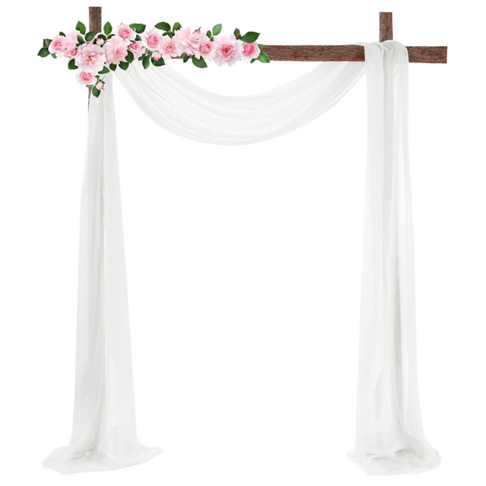 Wedding Arch Chiffon Drapes Panel Outdoor Ceremony Engagement Party Backdrop Curtain Photography Background Expedient | Дом и сад
